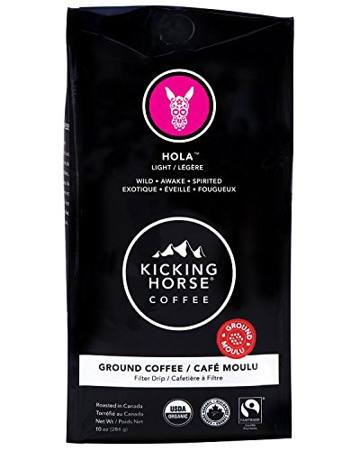 Kicking Horse Coffee, Hola, Light Roast, Ground, 10 oz - Certified Organic, Fair Trade
