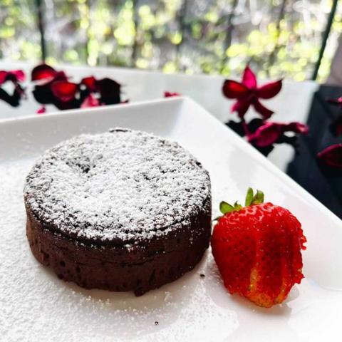 instant coffee in a lava cake