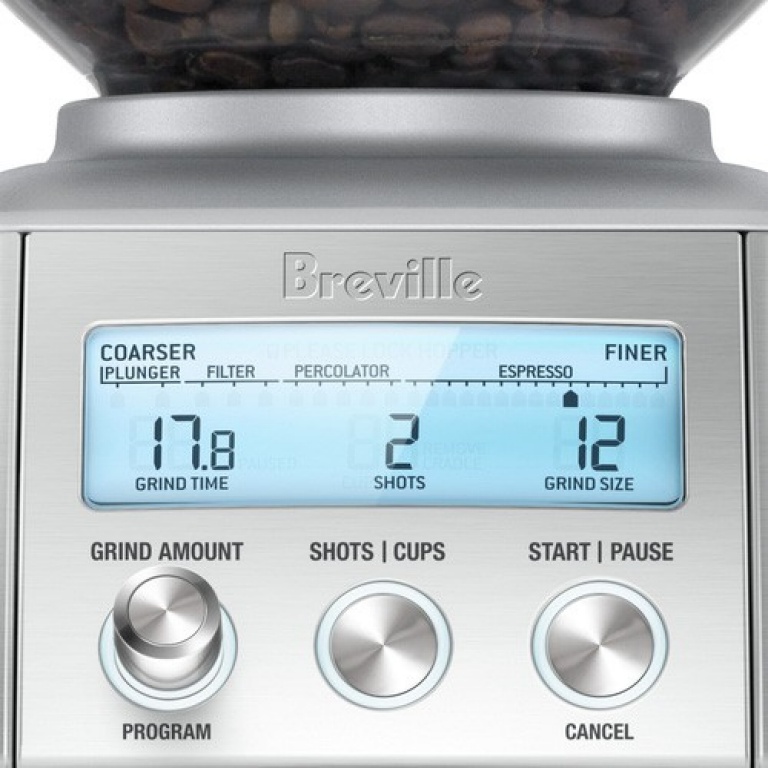 Breville Smart Grinder Pro LCD screen