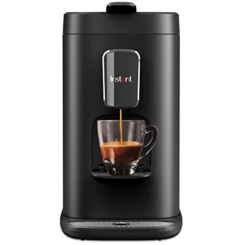 Instant Dual Pod Plus 3-in-1 Coffee Maker for Espresso and Ground Coffee, Nespresso® Capsules and K-Cup®Pod Compatible, with Reusable Coffee Pod, 2 to 12oz. Brew Sizes, 68oz. Water Reservoir, Black