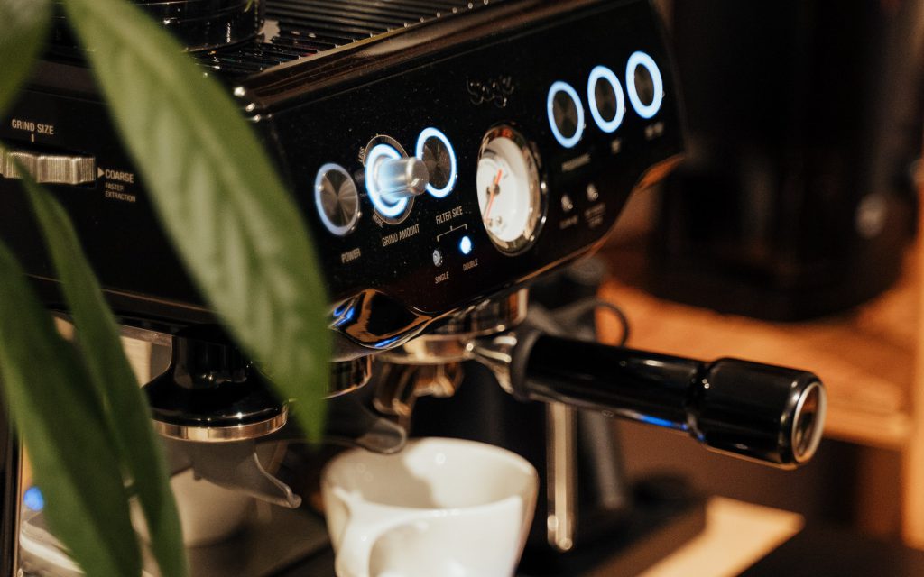 Machines like this enable people to make espresso at home.