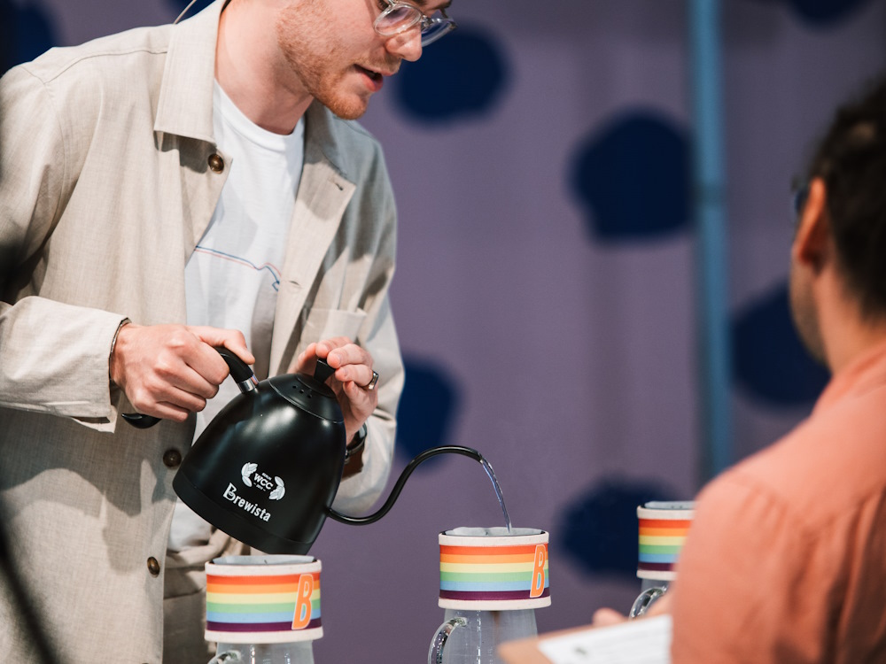 Erik Freudenberg at the 2023 World Brewers Cup.