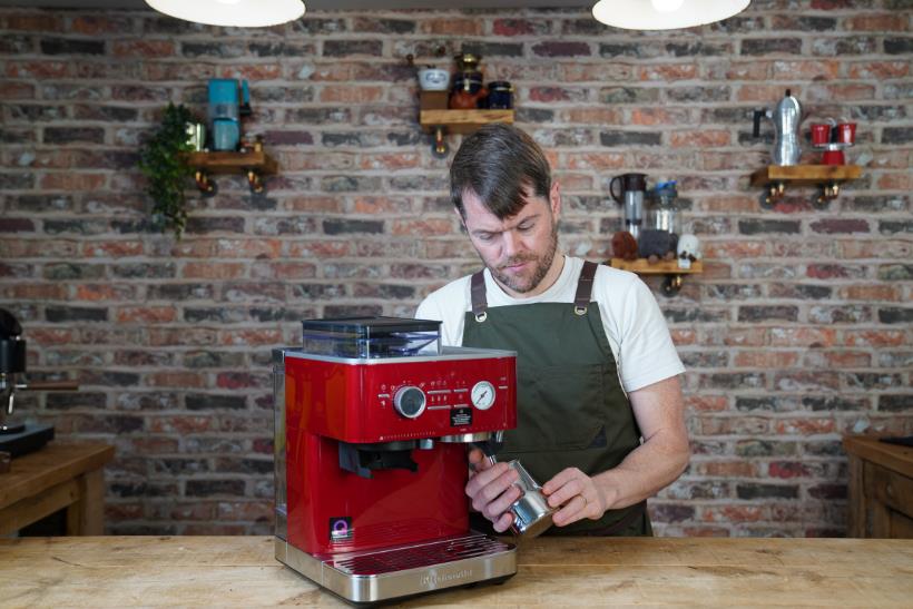KitchenAid Semi Automatic Espresso Machine Steaming Milk